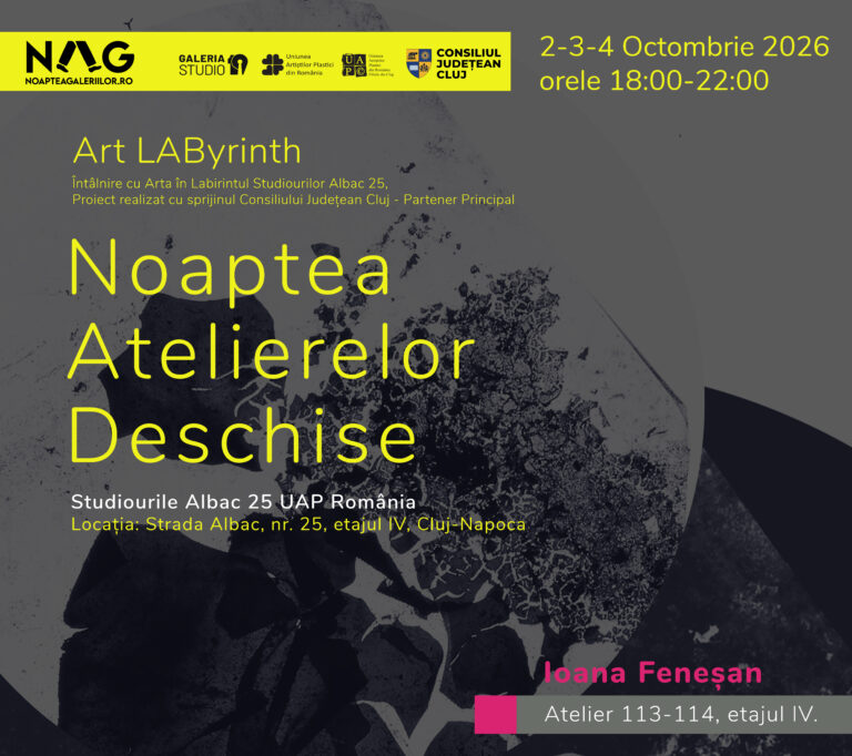 NOAPTEA ALBĂ A GALERIILOR               Studiouri deschise Albac 25 / Întâlnire cu Arta în Labirintul Studiourilor de Creație ale Filialei Cluj-Napoca a UAPR